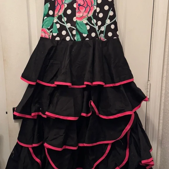 Floral Ruffled Bata de Cola Skirt - Picture 7 of 11